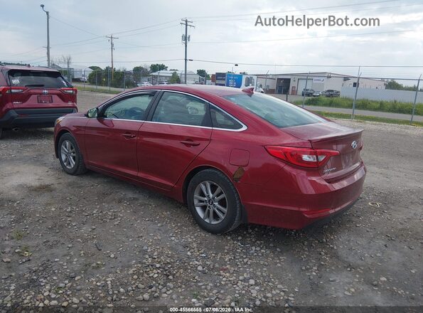 5NPE24AF0GH299822 2016 HYUNDAI SONATA Red უკანა მარცხენა