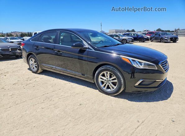 5NPE24AF0GH378794 2016 HYUNDAI SONATA Черный Передняя правая четверть