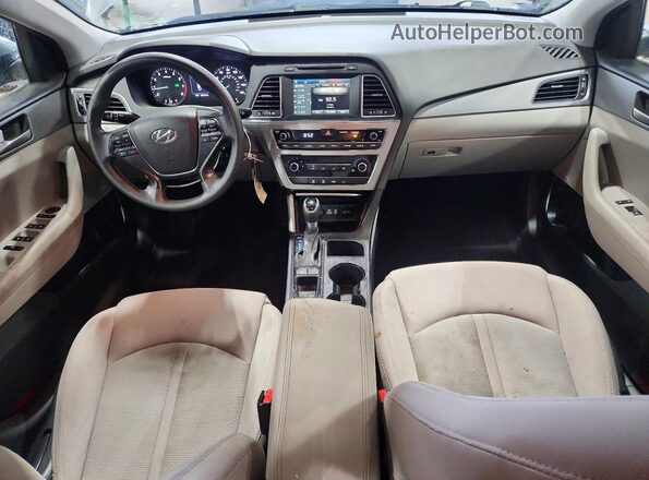 5NPE24AF0GH383350 2016 HYUNDAI SONATA Silver Առջևի վահանակի տեսք