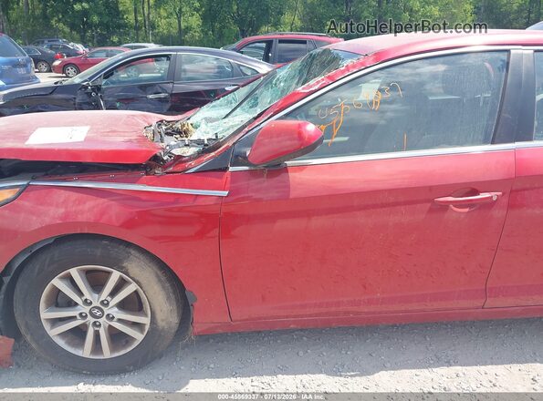 5NPE24AF0HH506162 2017 HYUNDAI SONATA Red Widok z przodu