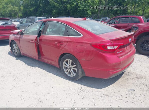 5NPE24AF0HH506162 2017 HYUNDAI SONATA Red Tył lewy