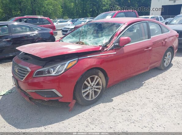 5NPE24AF0HH506162 2017 HYUNDAI SONATA Red Przód lewy