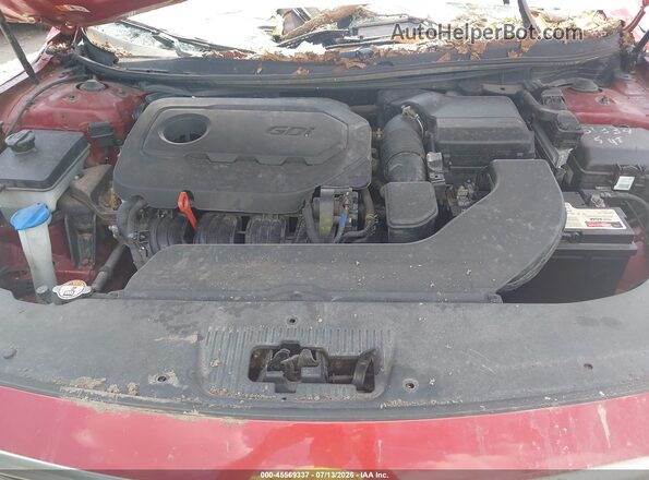 5NPE24AF0HH506162 2017 HYUNDAI SONATA Red Widok z tyłu