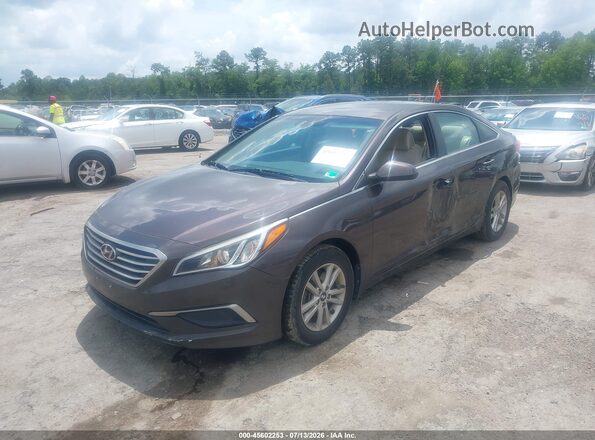 5NPE24AF0HH510325 2017 HYUNDAI SONATA Gray Առջևի ձախ երեք քառորդ տեսարան