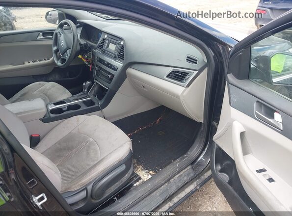 5NPE24AF0HH517985 2017 HYUNDAI SONATA Black Սալոնի դիմացի տեսք