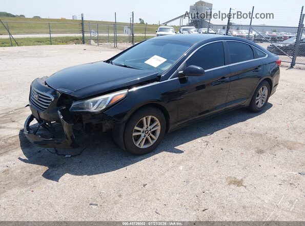 5NPE24AF0HH524807 2017 HYUNDAI SONATA Black Vista tres cuartos delantera izquierda