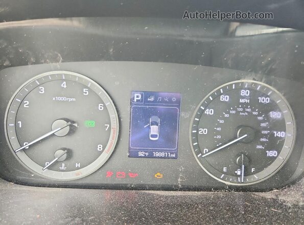5NPE24AF0HH550937 2017 HYUNDAI SONATA Black Vista del cuadro de instrumentos
