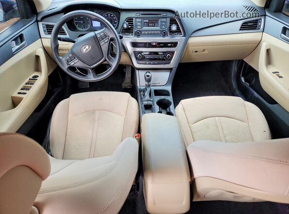 5NPE24AF0HH568337 2017 HYUNDAI SONATA Blue Առջևի վահանակի տեսք