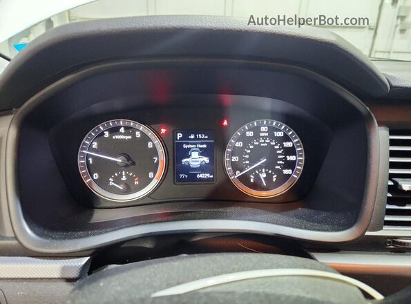5NPE24AF0JH599996 2018 HYUNDAI SONATA White Instrument cluster view