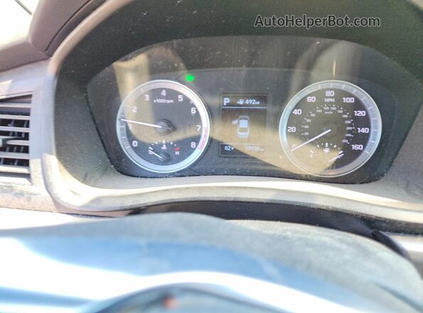 5NPE24AF0JH650610 2018 HYUNDAI SONATA Gray Սարքավորումների վահանակի տեսք