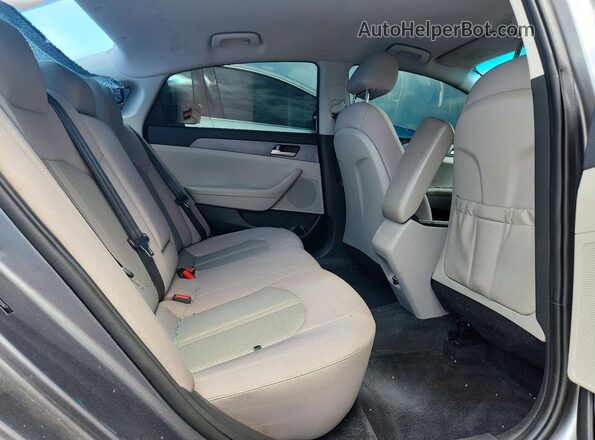 5NPE24AF0JH715567 2018 HYUNDAI SONATA Gray უკანა სავარძლების ხედი