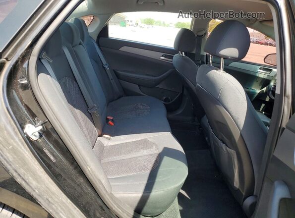 5NPE24AF0KH742656 2019 HYUNDAI SONATA Black Rear seats view