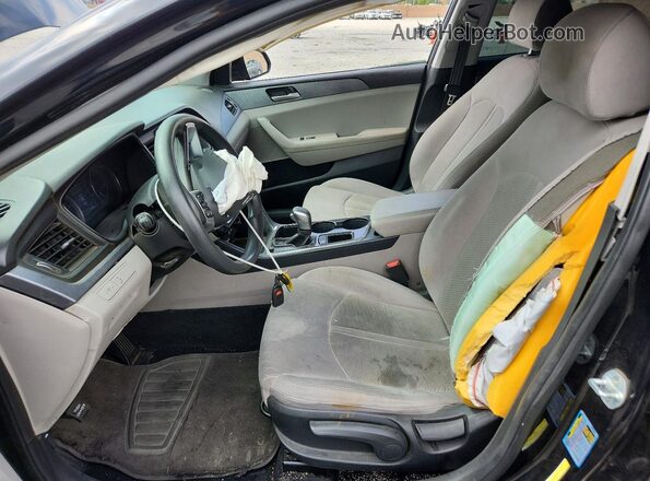 5NPE24AF0KH755679 2019 HYUNDAI SONATA Black წინა სალონის ხედი