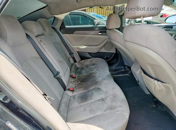 5NPE24AF0KH755679 2019 HYUNDAI SONATA Black უკანა სავარძლების ხედი
