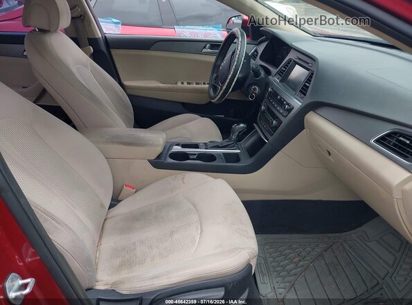 5NPE24AF1GH275710 2016 HYUNDAI SONATA Red Widok wnętrza z przodu