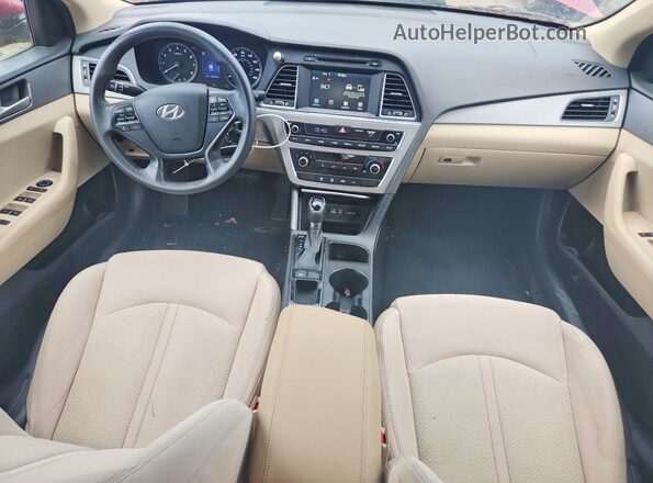 5NPE24AF1GH290448 2016 HYUNDAI SONATA Red Вид панелі приладів