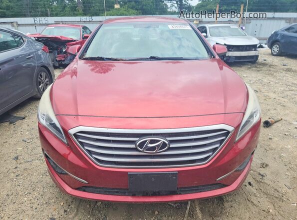 5NPE24AF1GH290448 2016 HYUNDAI SONATA Red Вид спереду