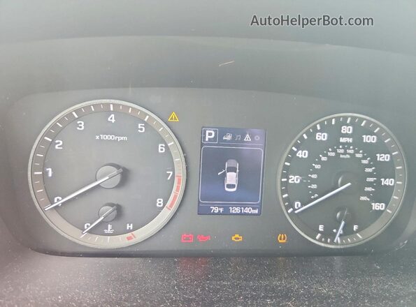 5NPE24AF1GH290448 2016 HYUNDAI SONATA Red Вид щитка приладів