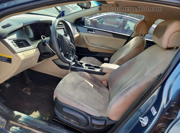 5NPE24AF1GH347974 2016 HYUNDAI SONATA Teal Vista interior delantera