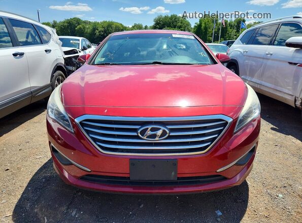 5NPE24AF1GH349076 2016 HYUNDAI SONATA Red Front view