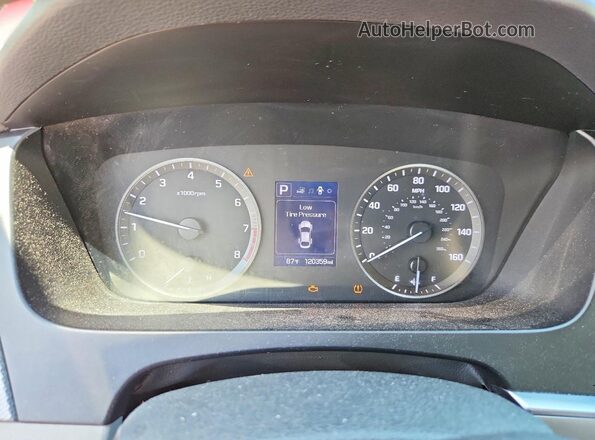 5NPE24AF1GH349076 2016 HYUNDAI SONATA Red Instrument cluster view