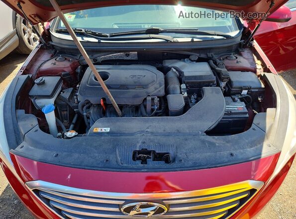 5NPE24AF1GH349076 2016 HYUNDAI SONATA Red Rear interior view