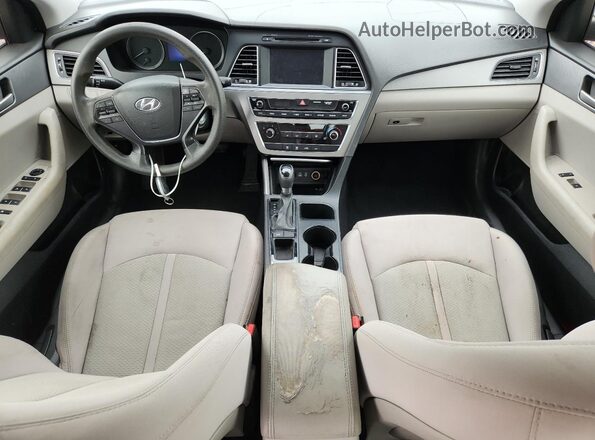 5NPE24AF1GH365763 2016 HYUNDAI SONATA Red Առջևի վահանակի տեսք