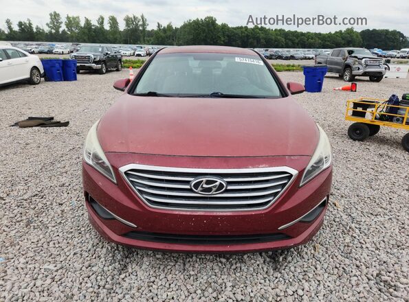 5NPE24AF1GH365763 2016 HYUNDAI SONATA Red Դիմացի տեսք