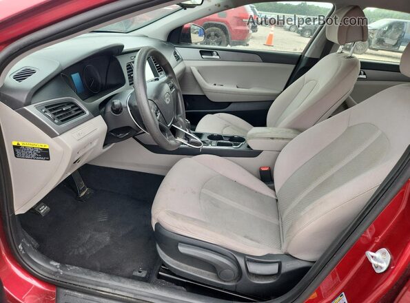 5NPE24AF1GH365763 2016 HYUNDAI SONATA Red Սալոնի դիմացի տեսք