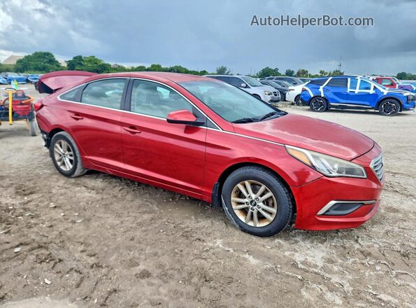 5NPE24AF1HH522614 2017 HYUNDAI SONATA Red Передня права чверть