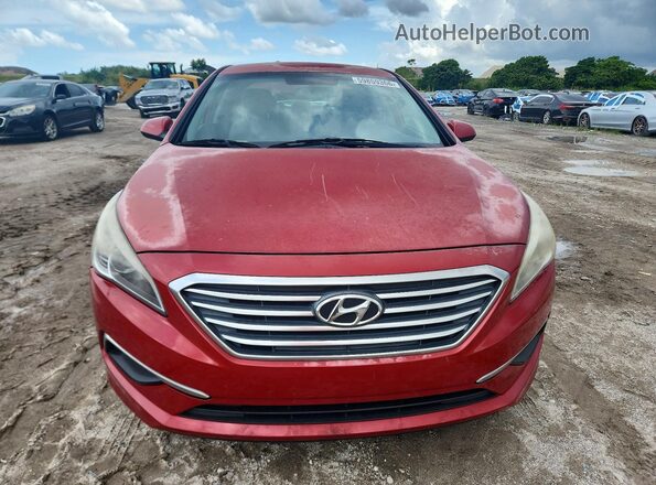 5NPE24AF1HH522614 2017 HYUNDAI SONATA Red Вид спереду
