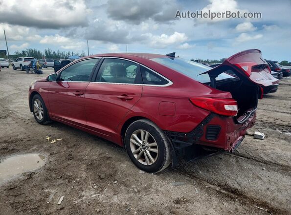 5NPE24AF1HH522614 2017 HYUNDAI SONATA Red Задня ліва чверть