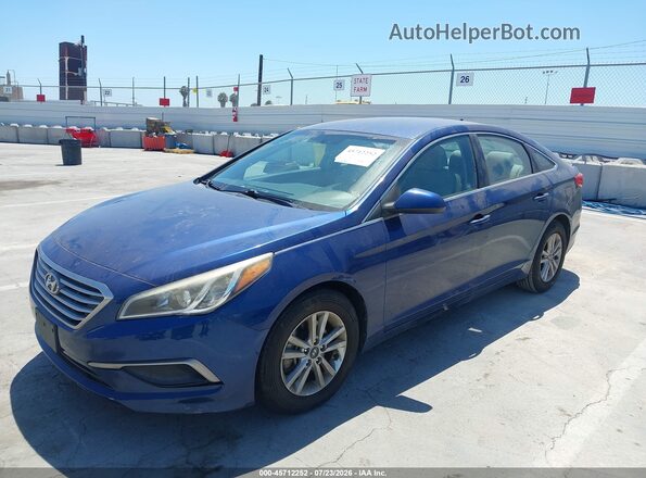 5NPE24AF1HH543219 2017 HYUNDAI SONATA Blue Vista tres cuartos delantera izquierda