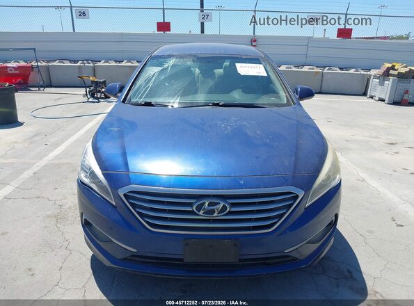 5NPE24AF1HH543219 2017 HYUNDAI SONATA Blue Vista del cuadro de instrumentos
