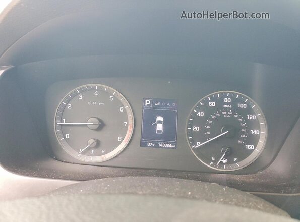 5NPE24AF1HH560490 2017 HYUNDAI SONATA Silver Instrument cluster view