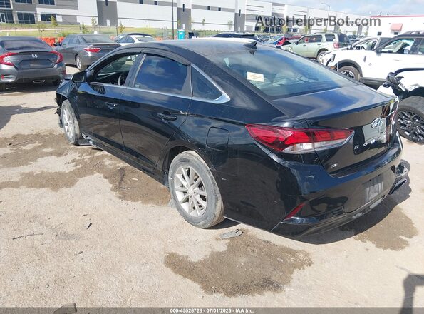 5NPE24AF1JH664306 2018 HYUNDAI SONATA Black Հետևի ձախ