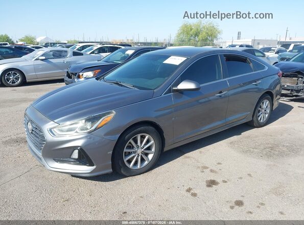 5NPE24AF1JH668498 2018 HYUNDAI SONATA Gray წინა მარცხენა ხედი სამი მეოთხედიდან