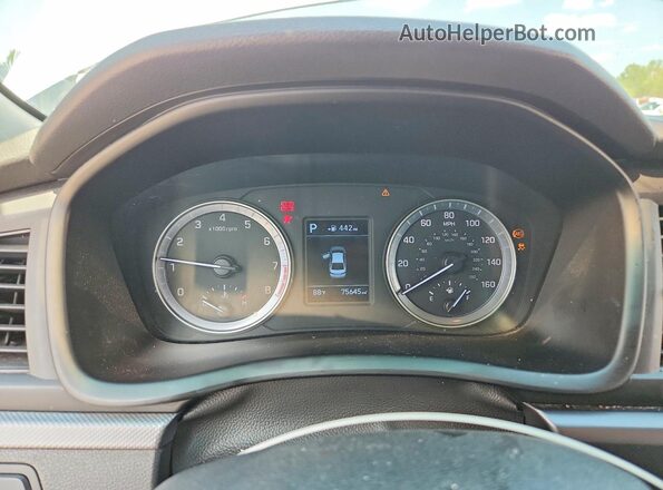 5NPE24AF1JH685155 2018 HYUNDAI SONATA White Вид щитка приладів