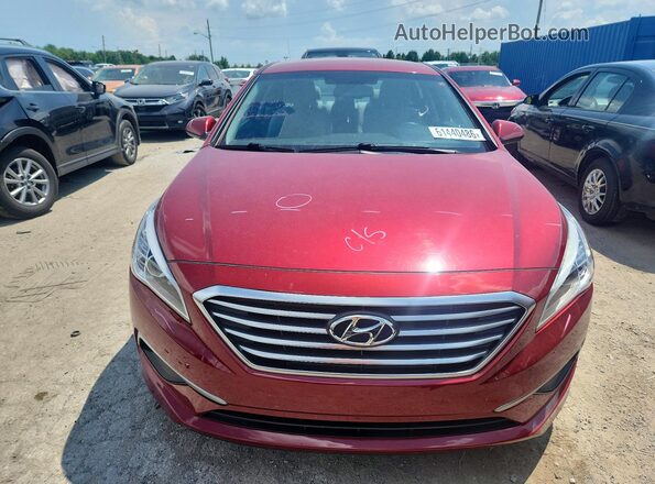 5NPE24AF2GH283847 2016 HYUNDAI SONATA Бордовый Вид спереди