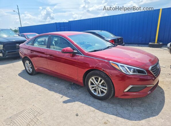 5NPE24AF2GH283847 2016 HYUNDAI SONATA Бордовый Передняя правая четверть
