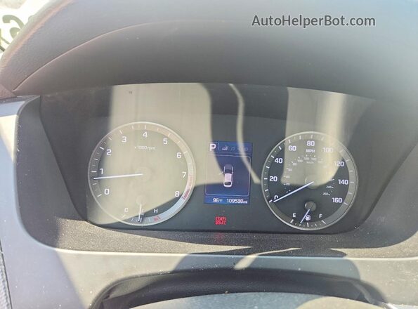 5NPE24AF2GH283847 2016 HYUNDAI SONATA Бордовый Вид щитка приборов