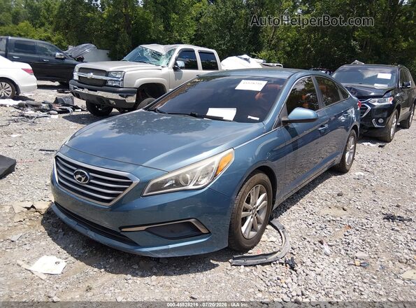 5NPE24AF2GH308374 2016 HYUNDAI SONATA Blue Դիմացի տեսք
