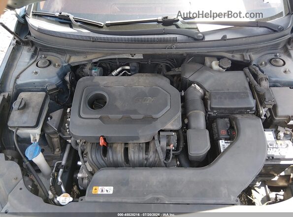 5NPE24AF2GH308374 2016 HYUNDAI SONATA Blue Հետևի տեսք