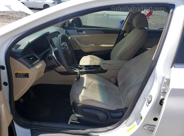 5NPE24AF2GH355646 2016 HYUNDAI SONATA White წინა სალონის ხედი