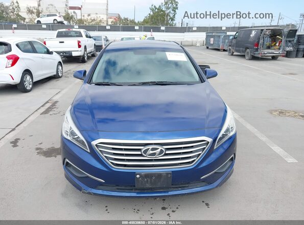 5NPE24AF2GH360314 2016 HYUNDAI SONATA Blue წინა ხედი