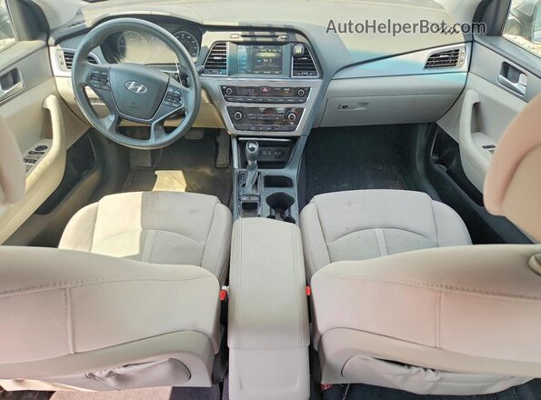 5NPE24AF2GH419474 2016 HYUNDAI SONATA Gray Вид панелі приладів