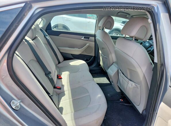5NPE24AF2GH419474 2016 HYUNDAI SONATA Gray Вид задніх сидінь