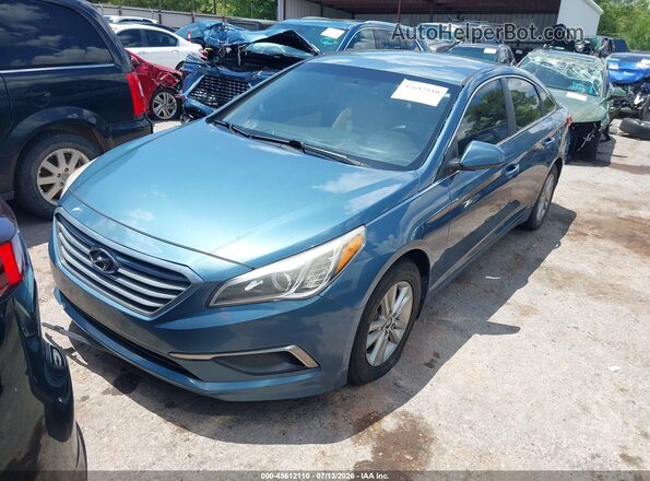 5NPE24AF2HH464108 2017 HYUNDAI SONATA Blue Передня ліва чверть