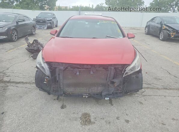 5NPE24AF2HH492359 2017 HYUNDAI SONATA Red წინა ხედი