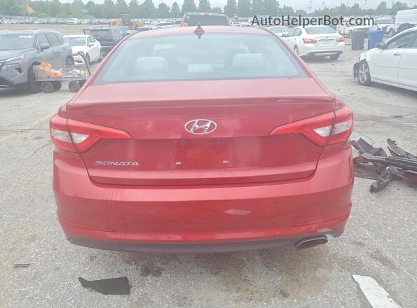 5NPE24AF2HH492359 2017 HYUNDAI SONATA Red უკანა ხედი